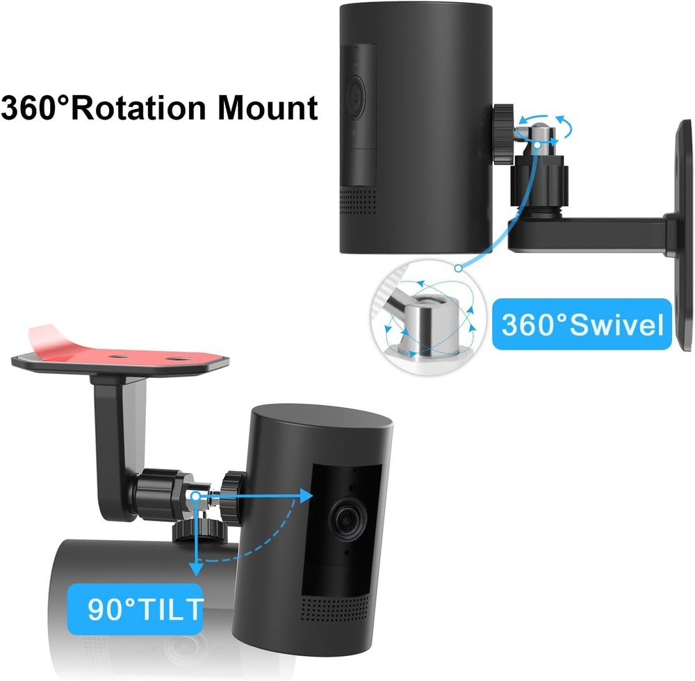2Pack Adjustable Wall Mount Bracket Compatible with Ring Stick Up Cam & Ring ...