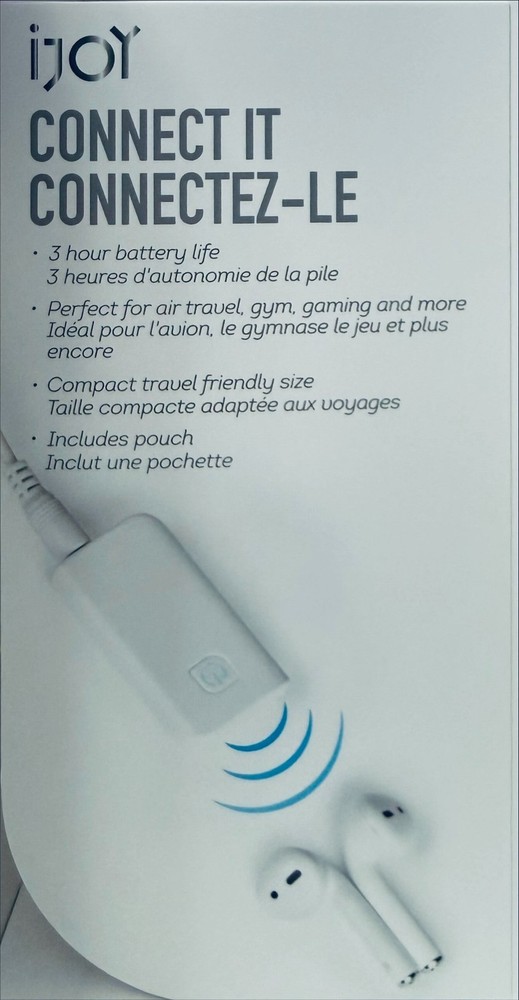 iJoy Connect it Bluetooth Wireless Headphone Transmitter - 3.5mm