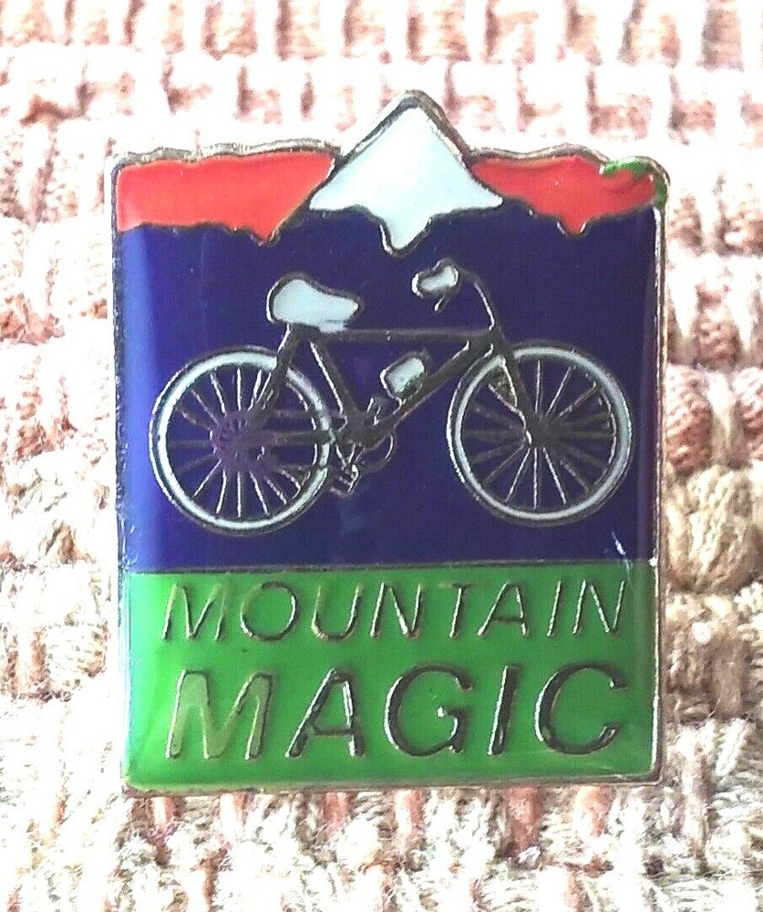 Mountain Magic Cycling pin badge