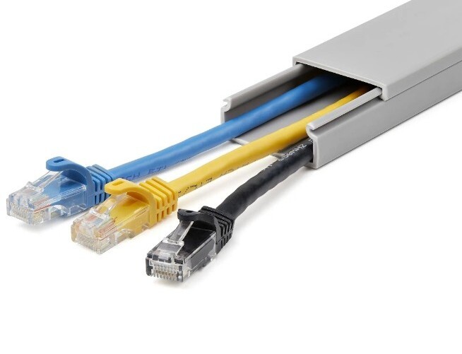 (1 Qty) STARTECH Solid Wiring Cable Raceway Duct w/Cover 6.5 ft