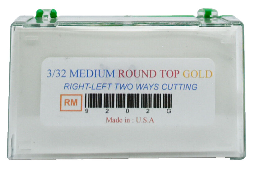 Startool Acrylic Nail Drill 3/32 Medium Round Top Gold RM ( 2 Pieces )