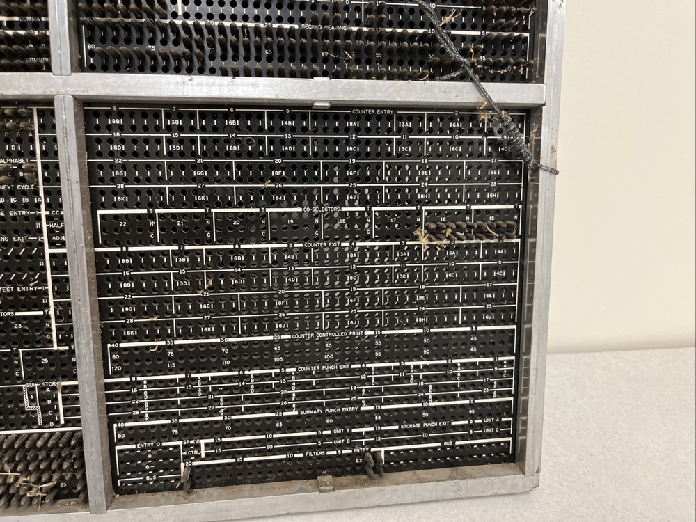 Vintage IBM 910 Plugboard Panel Control Board.