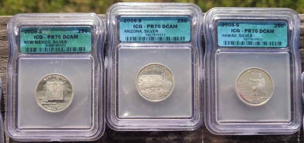 2008-S 25C State Quarters - Silver DCAM (Proof)
