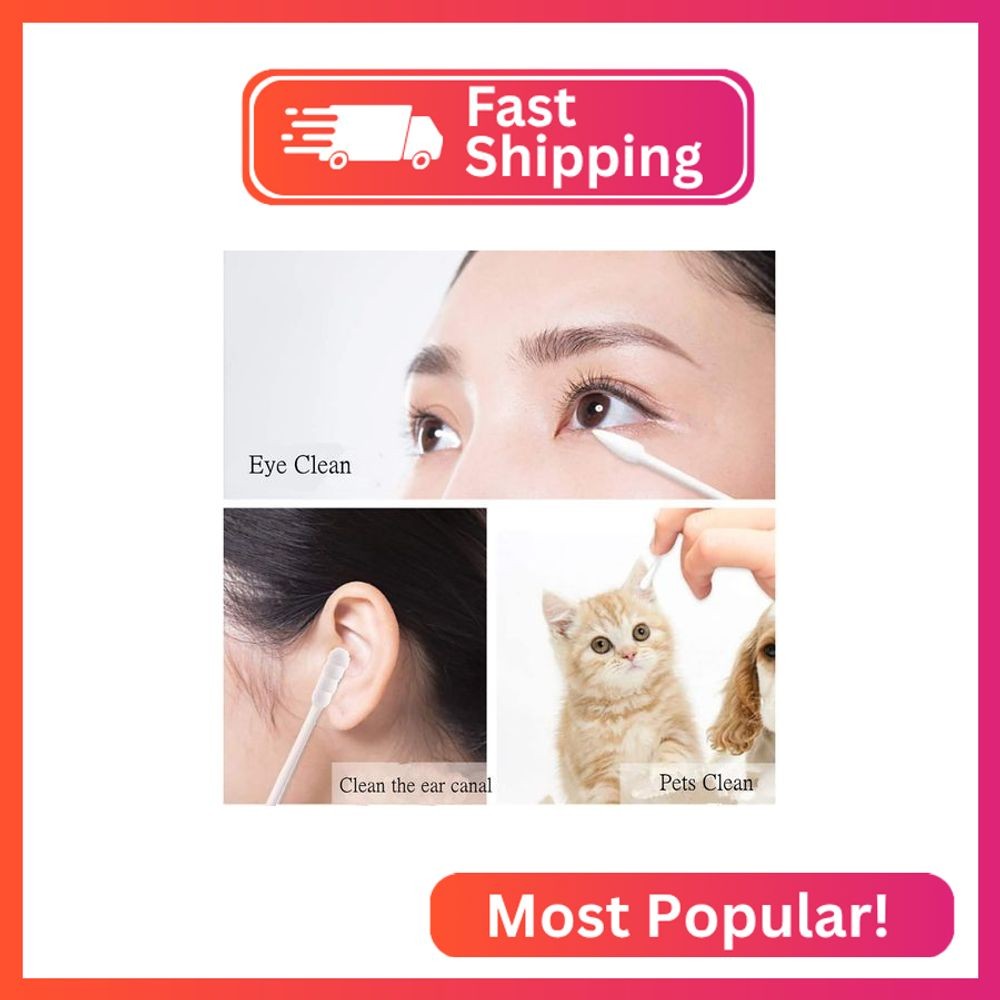 800 Pieces Cotton Swabs, Spiral Pointed Tipped with Paper Stick, Quality Cotton