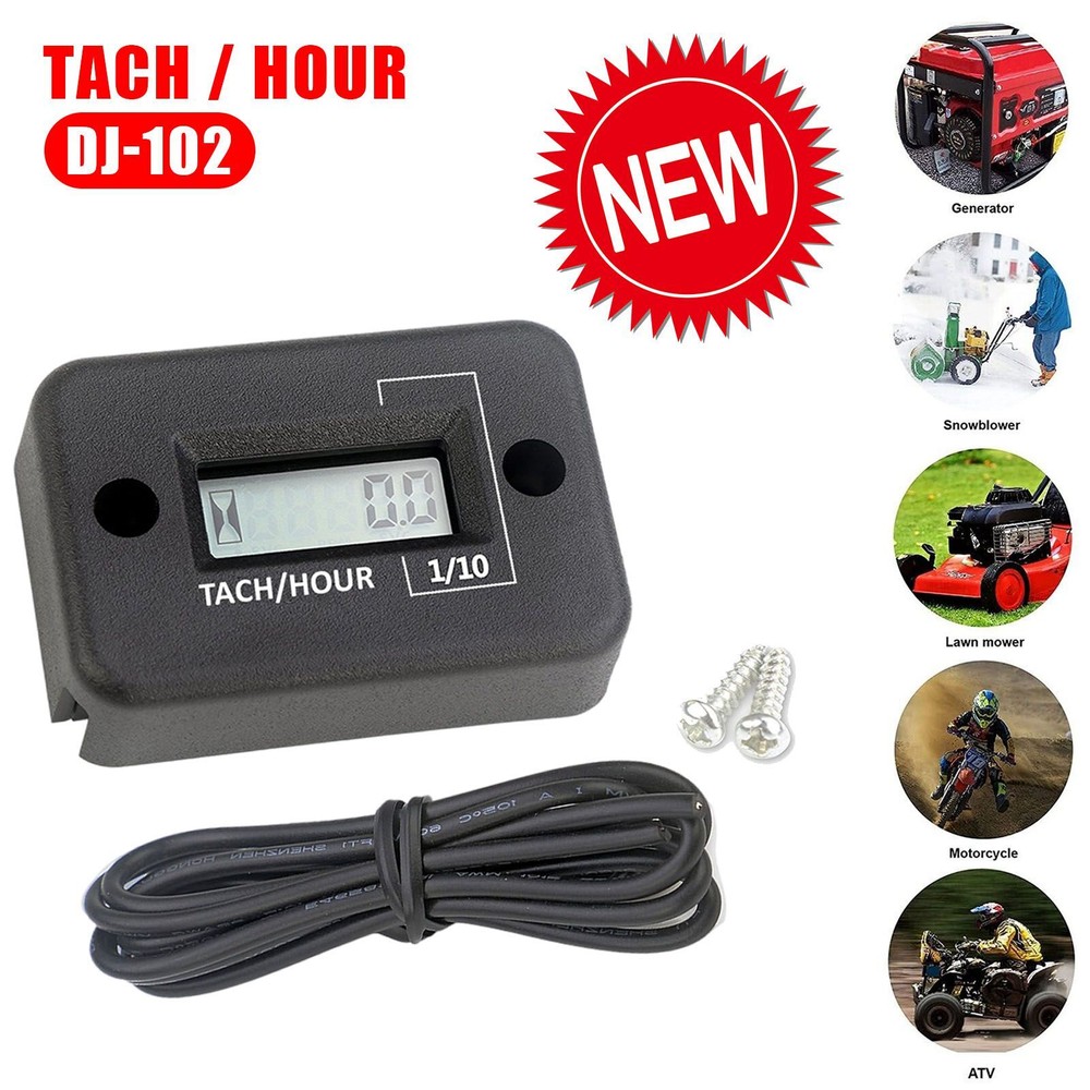 Tachometer Digital Inductive Hour Meter Engine Tachometer For Motorcycle Boat
