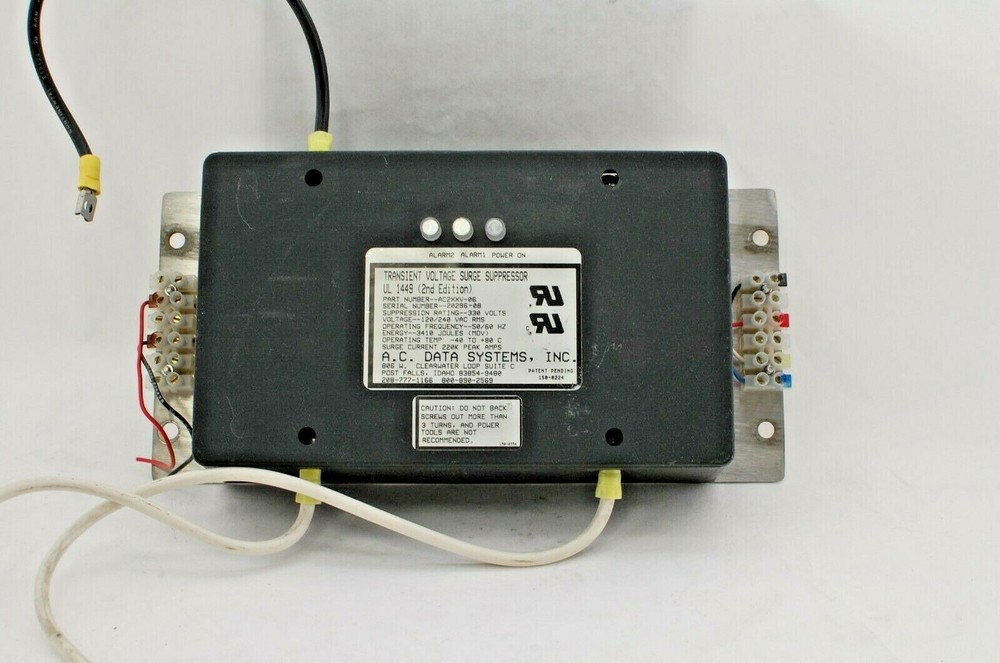 A. C. Data Systems Transient Voltage Surge suppressor UL 1449 (2nd Edition)
