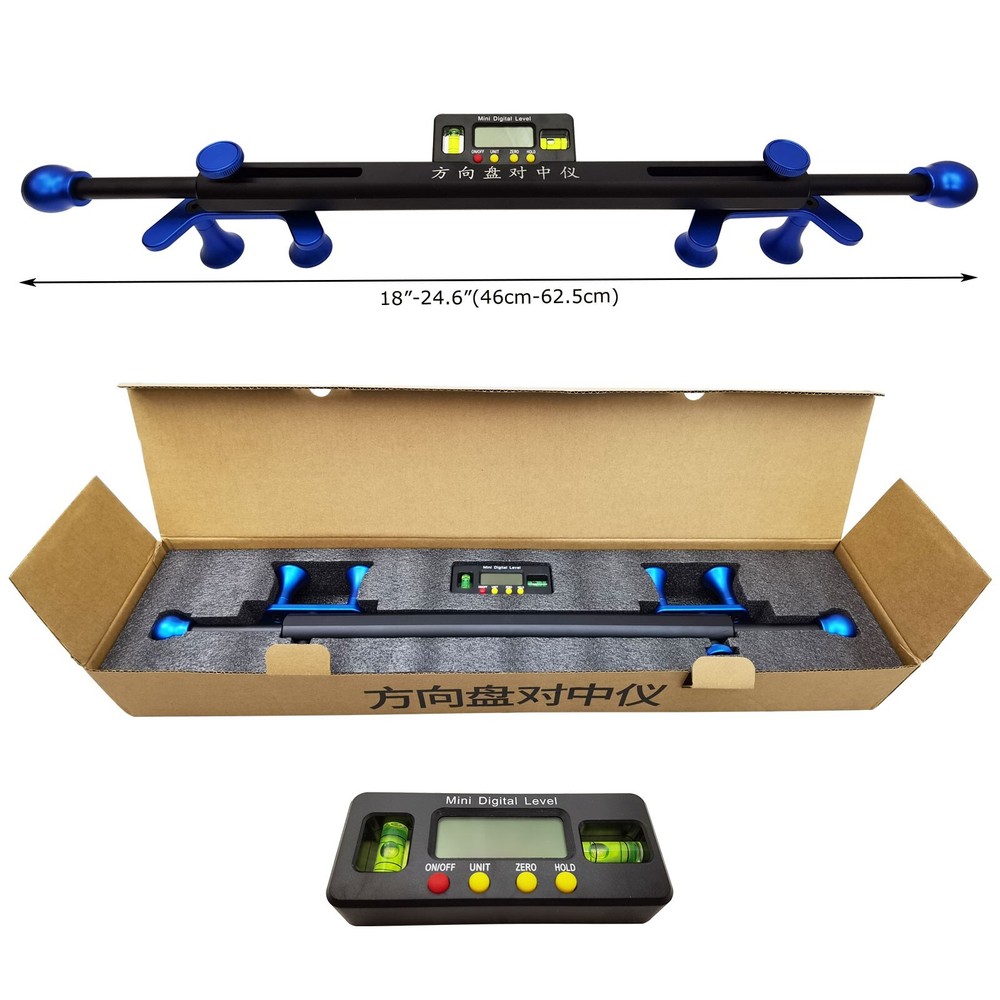 Car Steering Wheel Level Alignment Instrument Tool Wheel Aligner Universal 13.8"