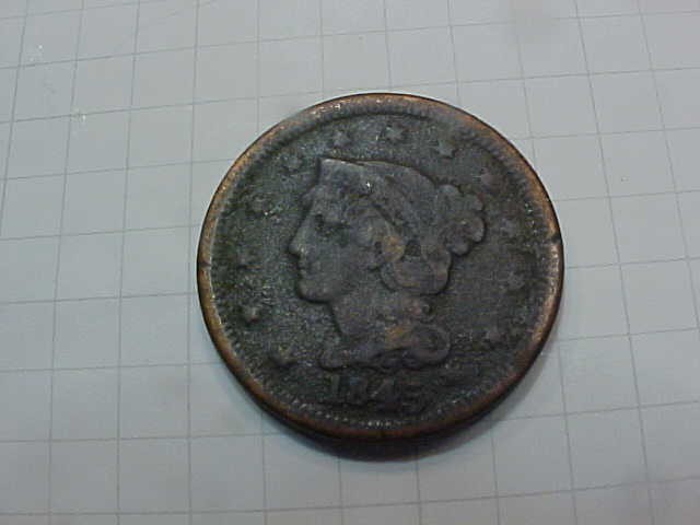 1845 Braided Hair Large Cent