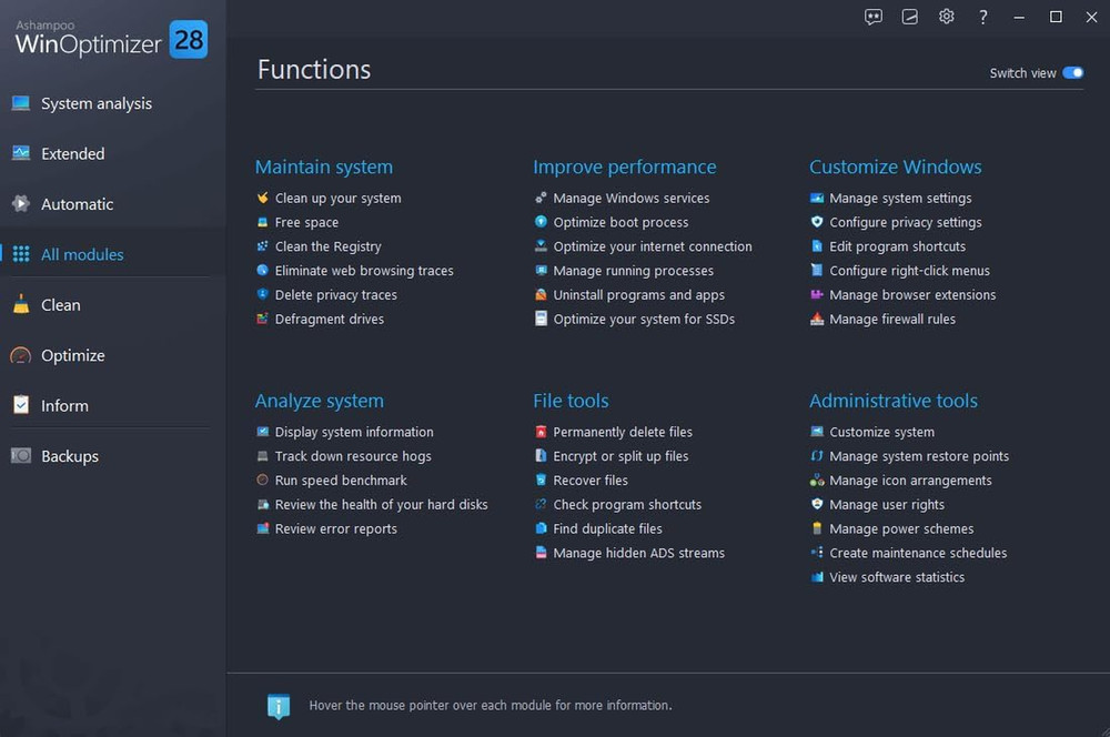 Win­Optimizer 28 - More Control, Security, and Power for Your PC