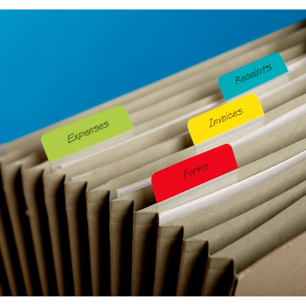 Post-it Filing Tabs, 2" Angled - Assorted Colors - 24 Tabs