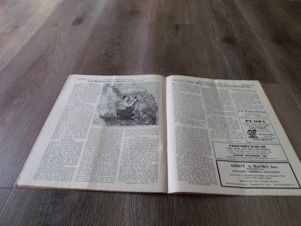 VINTAGE DECEMBER 1949 CALIFORNIA MINING JOURNAL