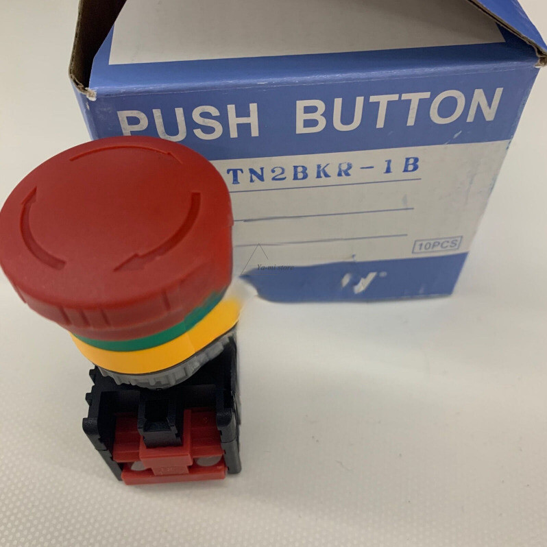 10PC/BOX FOR FOR Tend Emergency stop button switch TN2BKR-1B 22mm 1NC