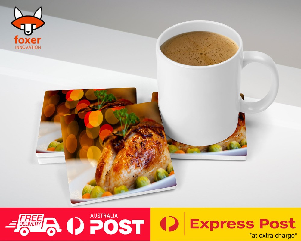 COASTER COFFEE DRINKING MAT|YUMMY DELICIOUS ROAST CHICKEN