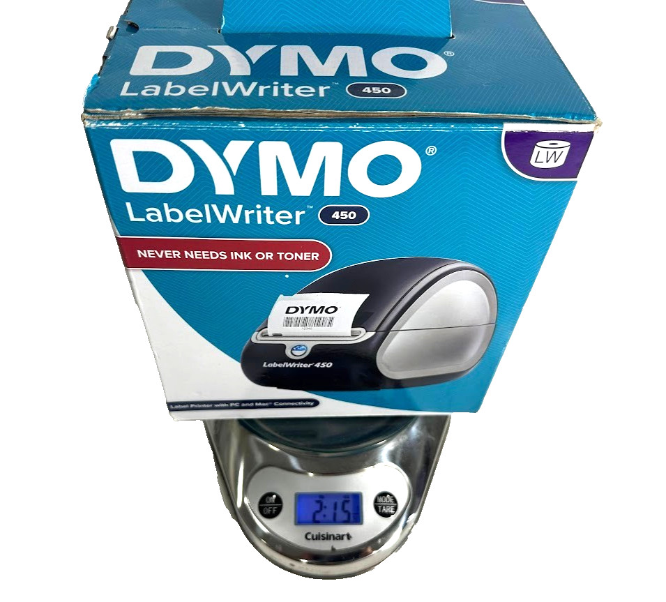 Dymo LabelWriter 450 1752264 Label Printer - Black/Silver - Tested