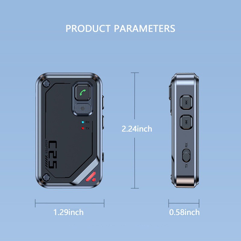 Bluetooth 5.3 Car Wireless Transmitter Receiver Adapter AUX Audio 3.5mm Jack USA