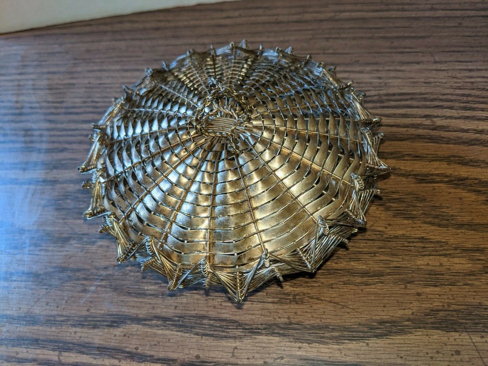 Vintage Silverplate Covered Basket