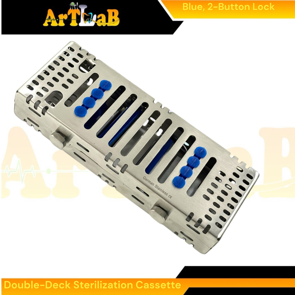 1pc Dental & Veterinary Instruments Sterilization Box, fits 8pcs, Autoclave Rack