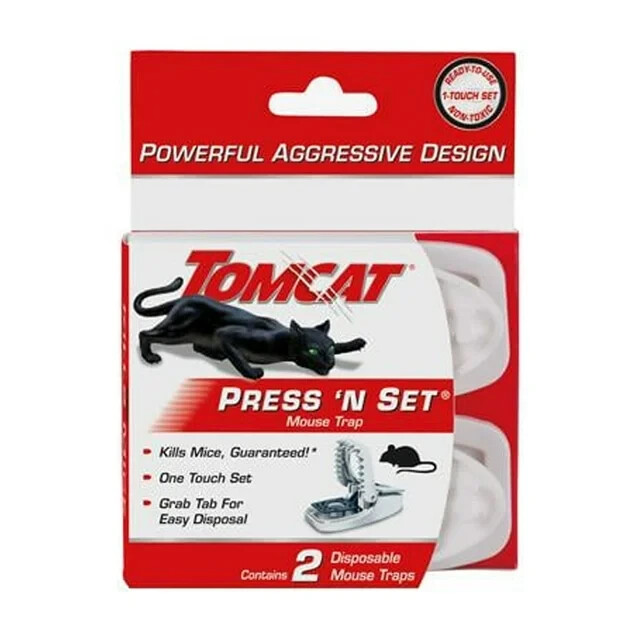 Tomcat 3610110 Press 'N Set Mouse Trap, 2-Pk