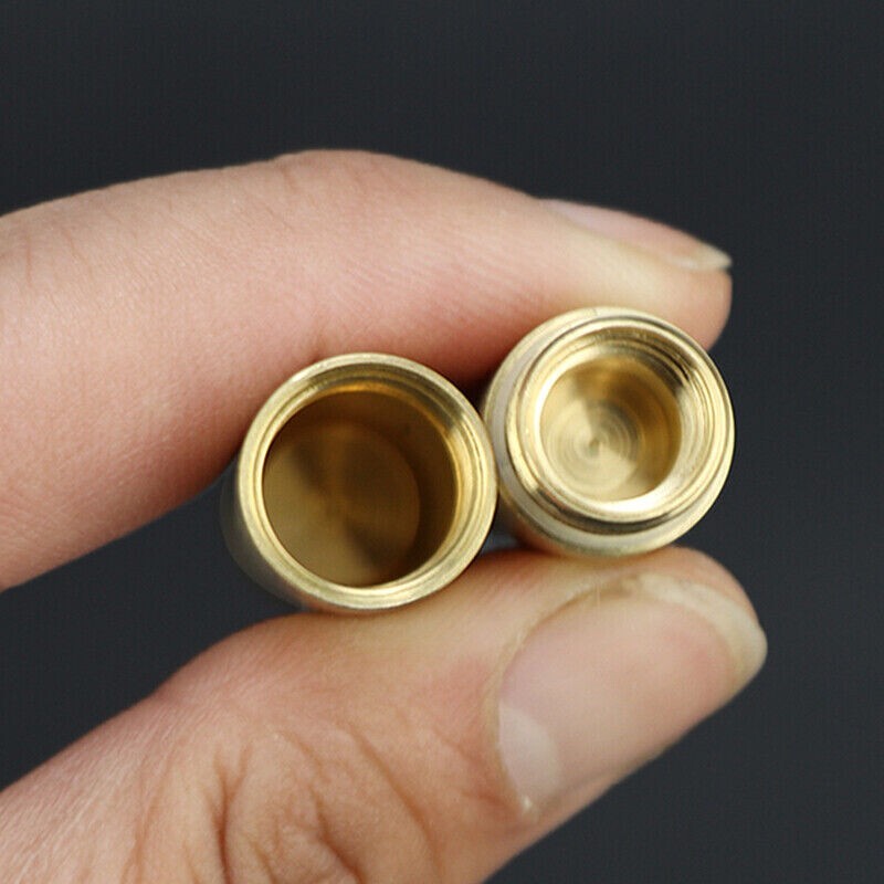 Solid Brass Keychain Waterproof Box Portable Integrated Medicine Pill EDC Box