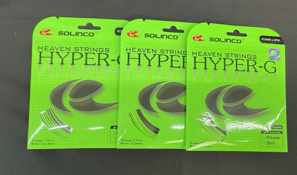 Solinco Hyper G 16 Gauge Tennis String 3 Pack