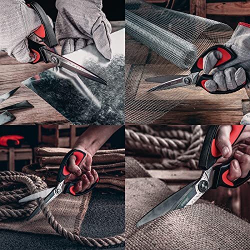 10" Multipurpose Heavy Duty Scissors Premium Titanium Coating Forged Stainless S