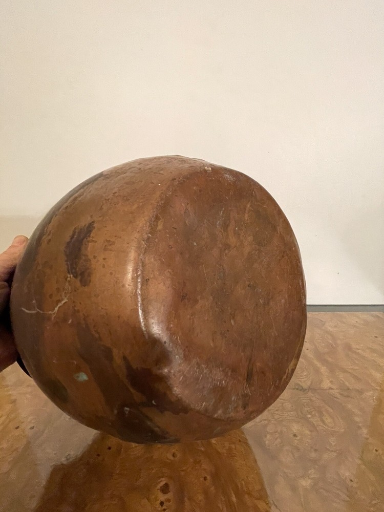 Vintage Rustic Primitive Copper Pot Pale Planter Mixer