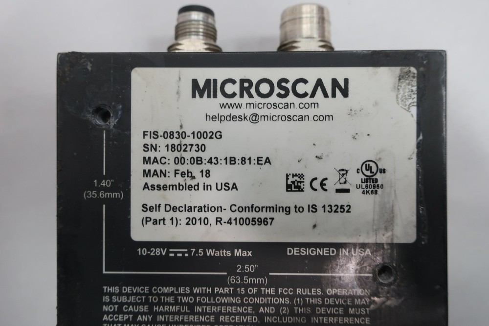 Omron FIS-0830-1002G Bar Code Scanner