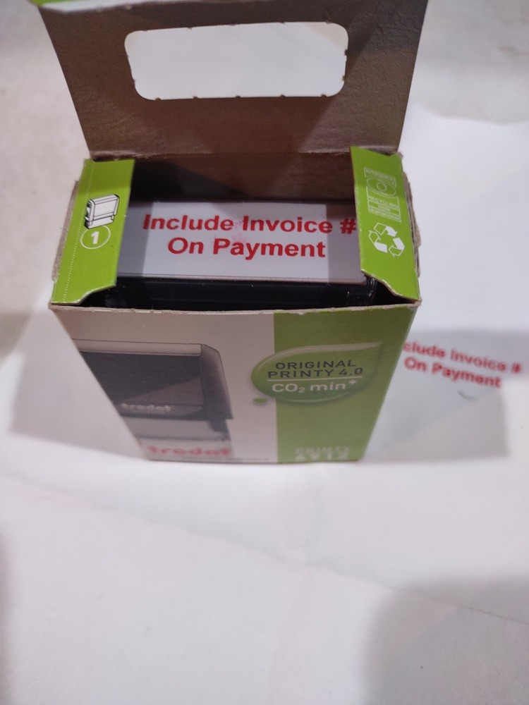 Print 4912 Stamp (Include Invoice # On Payment)