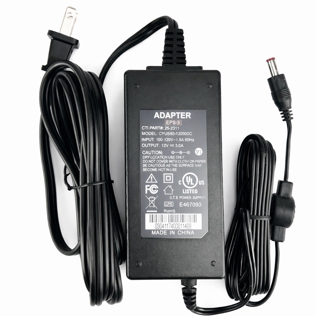 EPS-3 Power Adapter 12V 3A OEM AC Power Supply CTI 25-2311 5.5mm Barrel