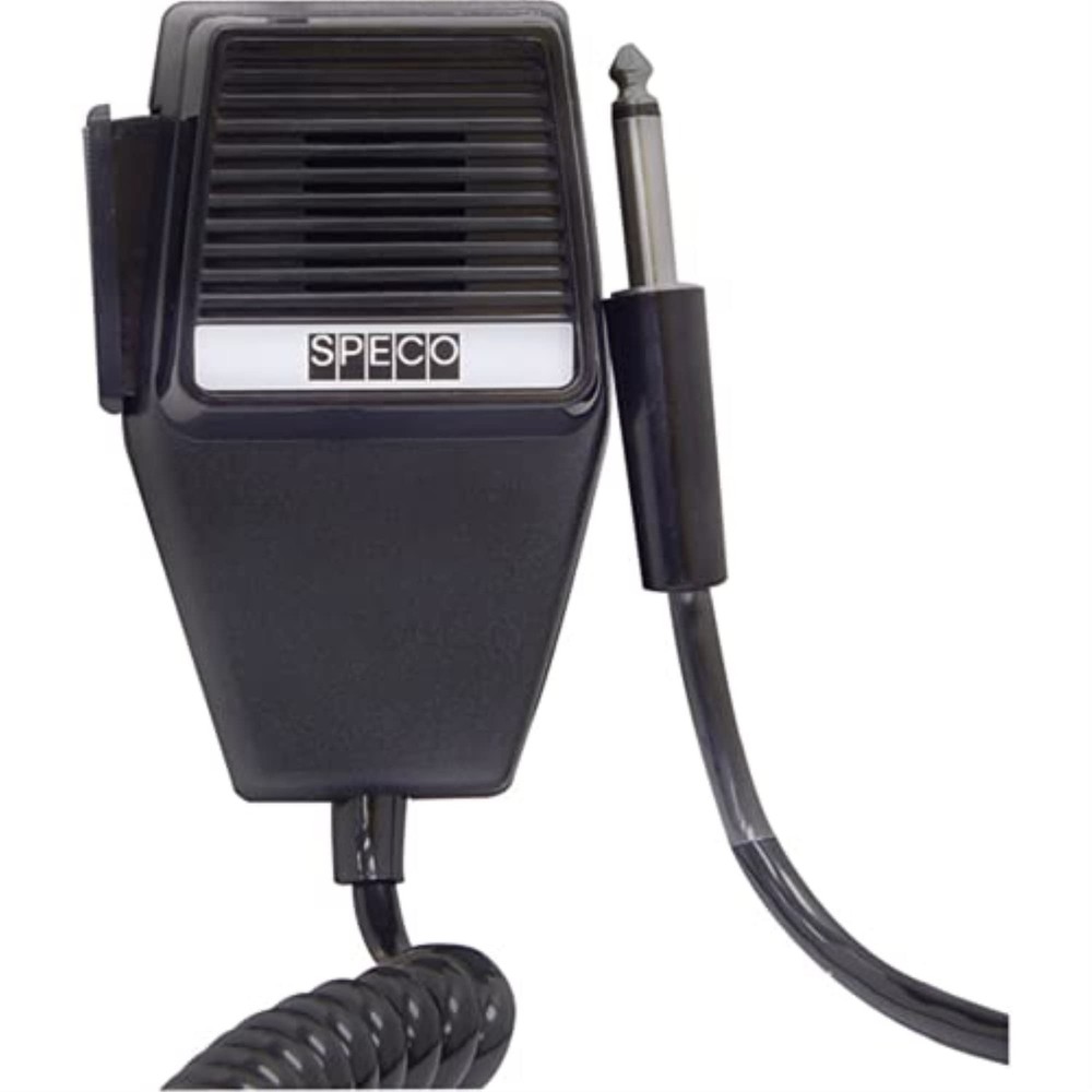 Speco Push-to-Talk Handheld Microphone w/ 1/4" Phone Plug – 500 Ohm