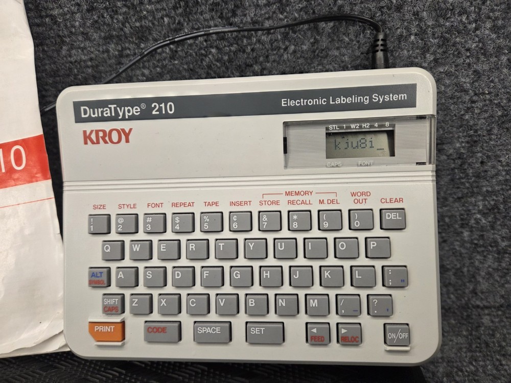 KROY DURATYPE 210 PORTABLE LABELING SYSTEM V6-4