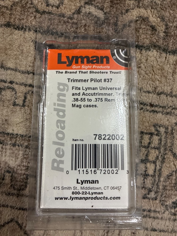Lyman Reloading Tools Trimmer Pilot #37