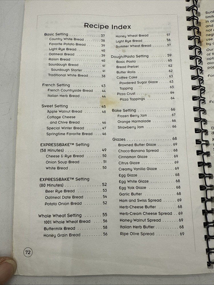 Oster 2 Lb.Expressbake Bread Machine User Manual &Bread Recipes