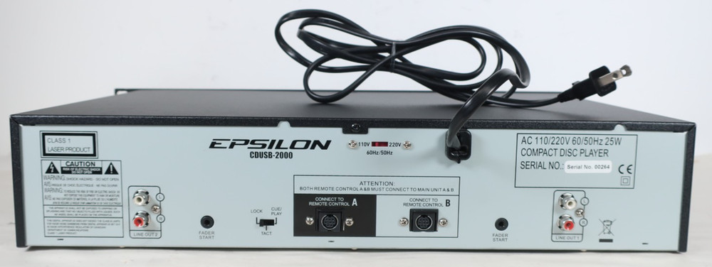 Epsilon CDUSB-2000 Rackmount Multi-Function CD Player
