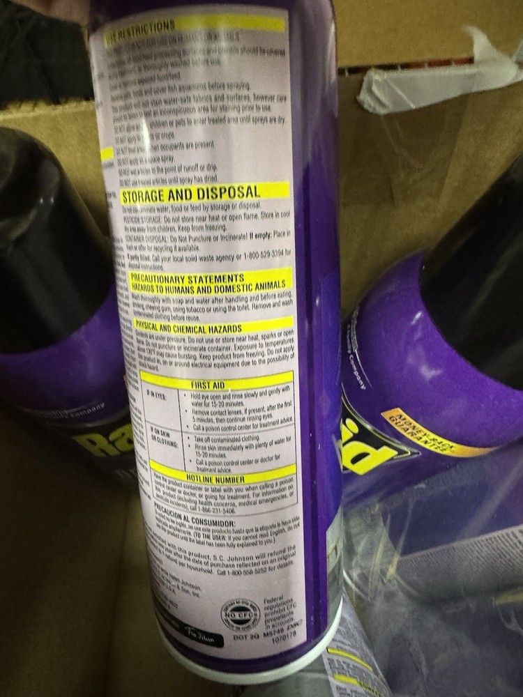 (3) Raid Bed Bug Foaming Spray 16.5 oz. COMBINESHIP
