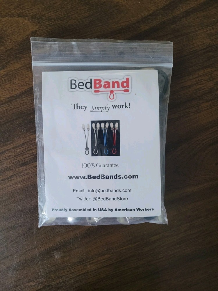Bed Band Bed Sheet Holder - Black 4 pack Sheet Accessory