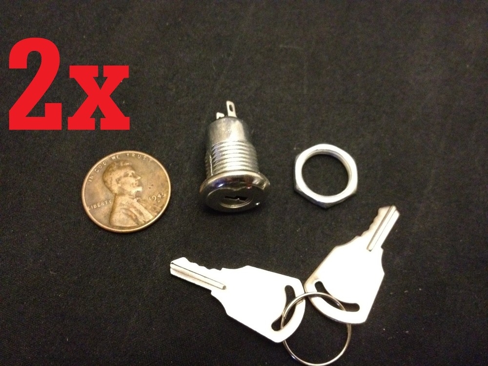 2x 2pcs ALL METAL Key Switch OFF ON Lock toggle lock security electronic b10