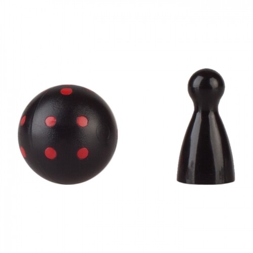 Round cube - round dice - black - 21 mm