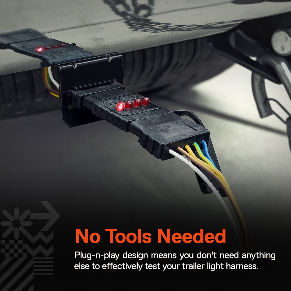 5-Pin Flat Trailer Wiring Tester for Light Wire Circuit Continuity Test