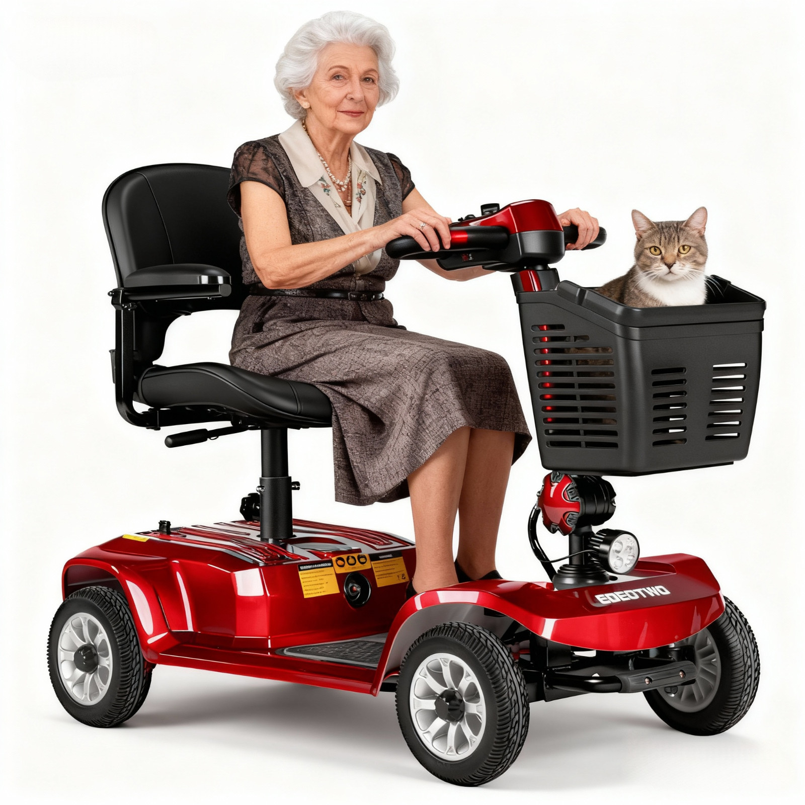 EOEOTWO Folding 4 Wheel Mobility Scooters for Senior Adult Max Load 419lbs