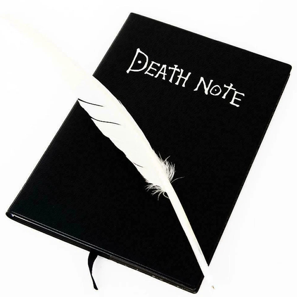Death Note Cosplay Notebook & Feather Pen Book Japan Anime Writing notebook