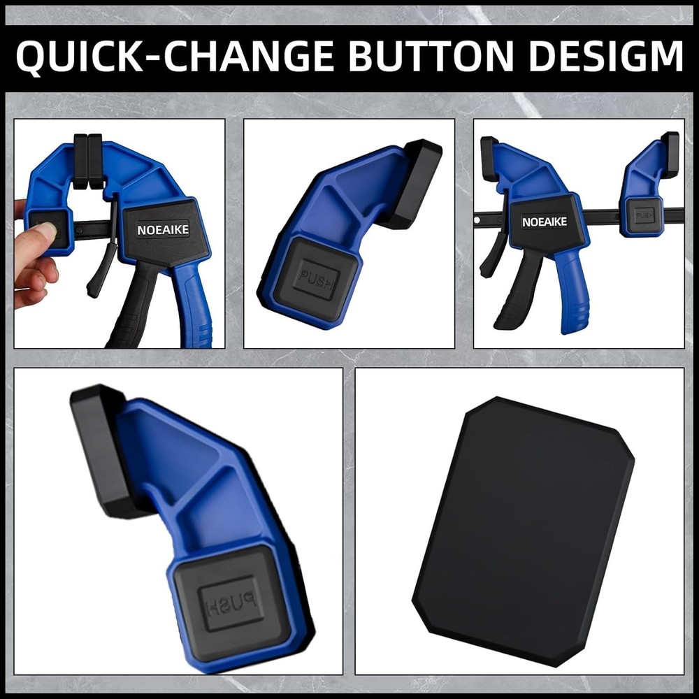 Durable 12-Inch Woodworking Clamps Set (4-Pack) with Quick Spreader Function