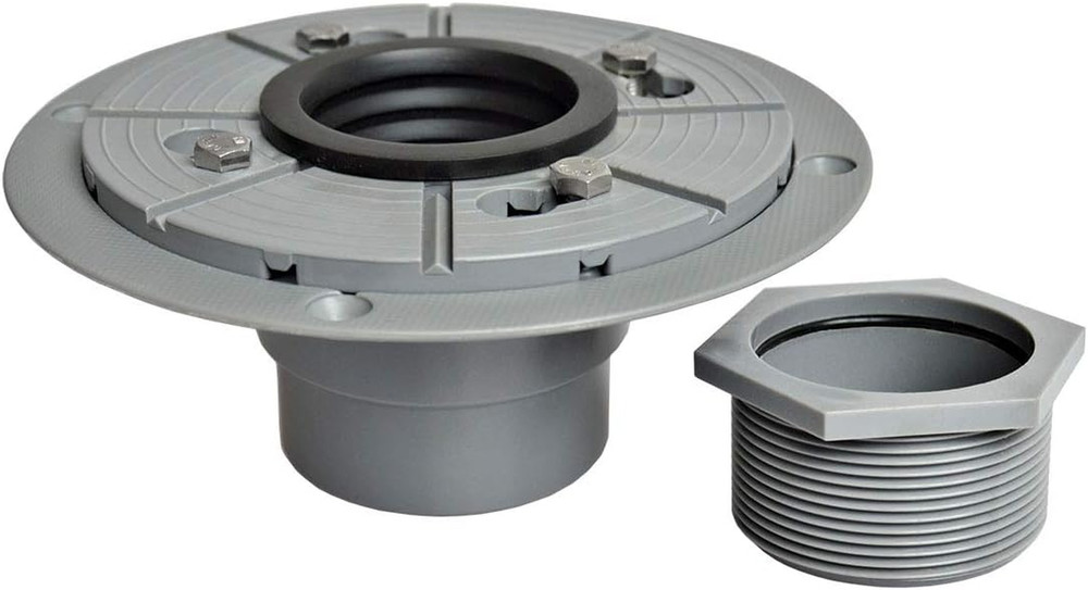 PVC Shower Drain Base Kit Include 2“ PVC Shower Drain Base Flange, Threaded Adju