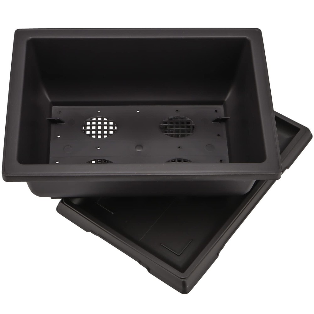 4 Pack Large Plastic Bonsai Pots 11.5 Inch Rectangular Built in Mesh Bonsai T...