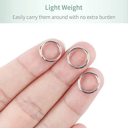 Small Key Rings Bulk Split Keychain Rings 100 Pack 1/2'' For Keys Organization