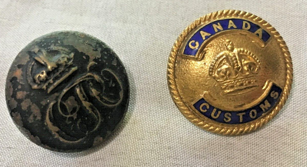 Customs Uniform Shank Button &Post Office Uniform Shank Button Canadian Buttons