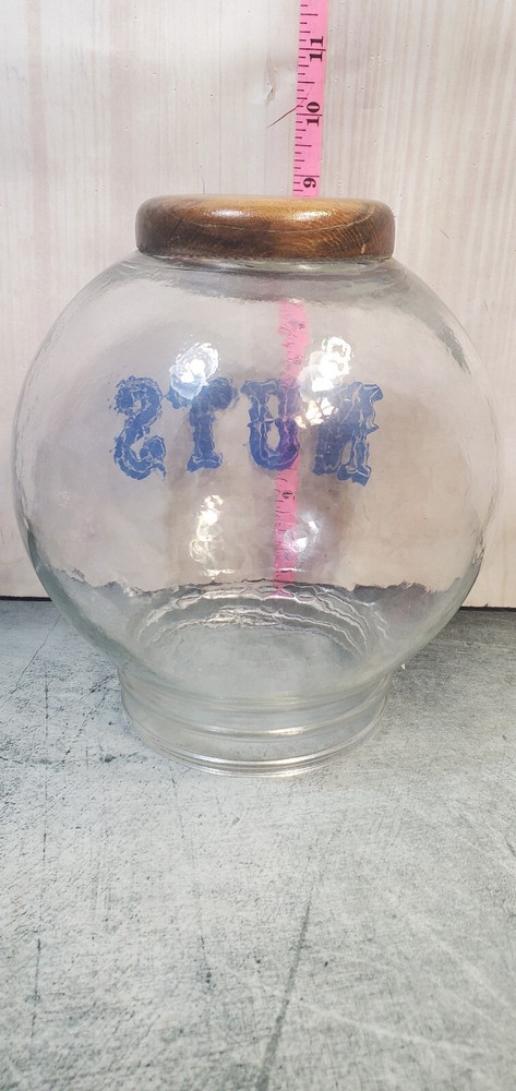Vintage Nuts Vending Machine replacement THREADED Glass Globe
