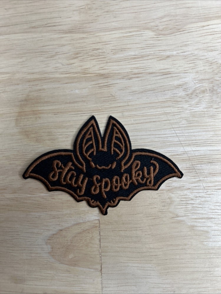 Stay Spooky Bat Embroidered Iron On Patch