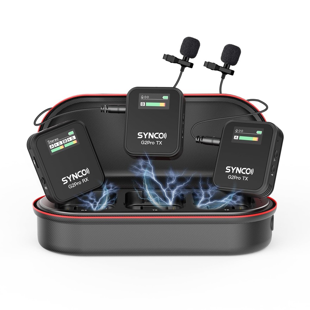 SYNCO G G2(A2) PRO Dual Channel Wireless Lavalier Microphone System