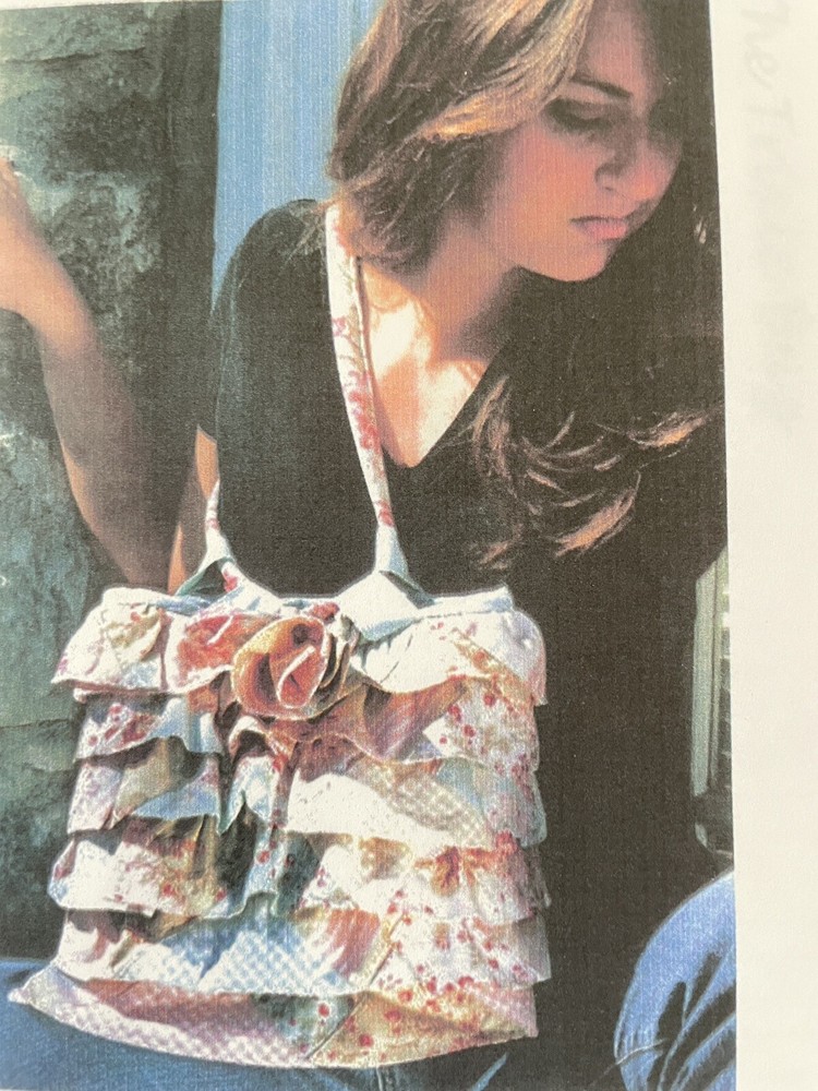 Purse Strings #6 The Trixie Bag Ruffles Rosette 10" x 11" Sewing Pattern